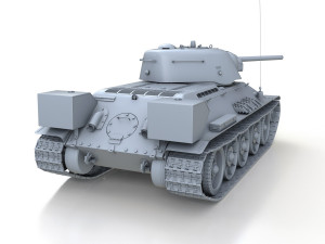 t-34-76 uztm - model 1942 - soviet medium tank Modelo 3D