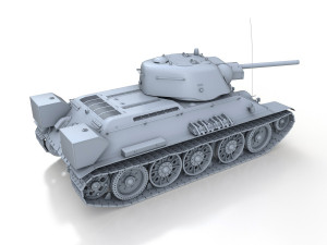 t-34-76 uztm - model 1942 - soviet medium tank Modelo 3D