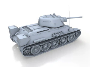t-34-76 uztm - model 1942 - soviet medium tank 3D Model