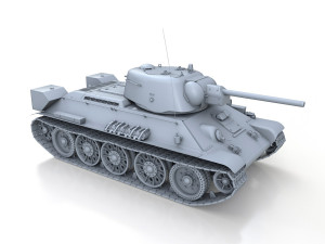 t-34-76 uztm - model 1942 - soviet medium tank Modelo 3D