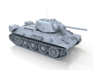 t-34-76 uztm - model 1942 - soviet medium tank 3D Model