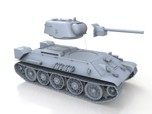 t-34-76 uztm - model 1942 - soviet medium tank Modelo 3D