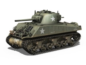 m4a3 75mm - sherman - caballero Modelo 3D