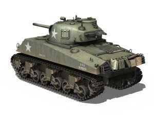 m4a3 75mm - sherman - caballero Modelo 3D