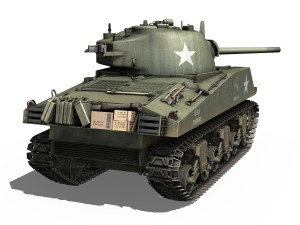 m4a3 75mm - sherman - caballero Modelo 3D