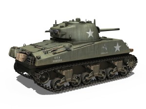 m4a3 75mm - sherman - caballero Modelo 3D