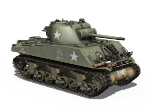 m4a3 75mm - sherman - caballero Modelo 3D