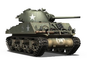 m4a3 75mm - sherman - caballero Modelo 3D