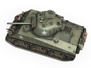 m4a3 75mm - sherman - caballero Modelo 3D