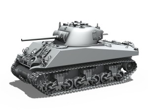 m4a3 75mm - sherman - caballero Modelo 3D