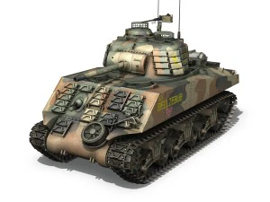 m4a3 sherman - beelzebub 3D Model