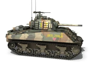m4a3 sherman - beelzebub 3D Model