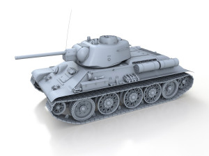t-34-76 uztm - model 1943 - soviet medium tank 3D 模型