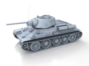 t-34-76 uztm - model 1943 - soviet medium tank 3D Model