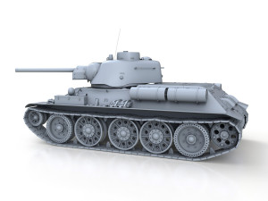 t-34-76 uztm - model 1943 - soviet medium tank 3D 模型