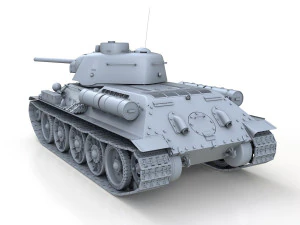 t-34-76 uztm - model 1943 - soviet medium tank 3D Model
