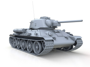 t-34-76 uztm - model 1943 - soviet medium tank 3D 模型