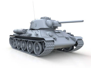 t-34-76 uztm - model 1943 - soviet medium tank 3D Model