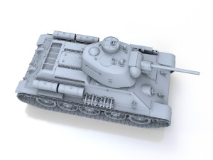 t-34-76 uztm - model 1943 - soviet medium tank 3D 模型