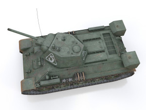 t-34-76 - model 1942 - soviet medium tank - 5 3D Model