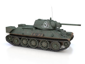 t-34-76 - model 1942 - soviet medium tank - 5 3D Model