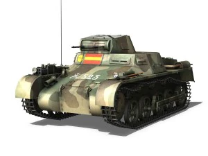 pzkpfw 1 - panzer 1 - ausf a - spainish civil war 3D Model