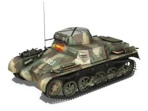pzkpfw 1 - panzer 1 - ausf a - spainish civil war 3D Model