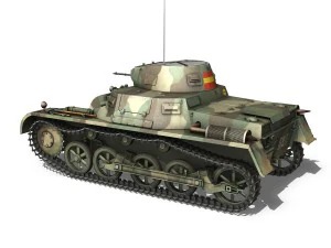 pzkpfw 1 - panzer 1 - ausf a - spainish civil war 3D Model
