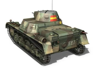 pzkpfw 1 - panzer 1 - ausf a - spainish civil war 3D Model