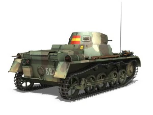 pzkpfw 1 - panzer 1 - ausf a - spainish civil war 3D Model