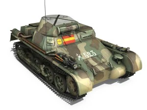 pzkpfw 1 - panzer 1 - ausf a - spainish civil war 3D Model