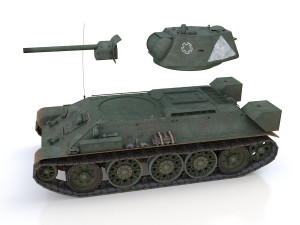 t-34-76 - model 1942 - soviet medium tank - 57 army 3D Model