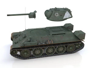 t-34-76 - model 1942 - soviet medium tank - 57 army 3D Model
