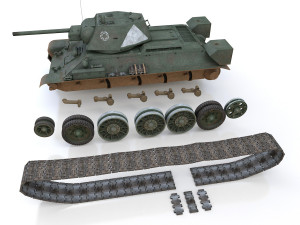 t-34-76 - model 1942 - soviet medium tank - 57 army 3D Model