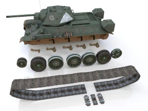 t-34-76 - model 1942 - soviet medium tank - 57 army 3D Model