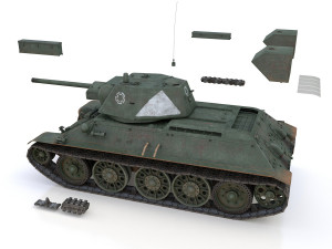 t-34-76 - model 1942 - soviet medium tank - 57 army 3D Model