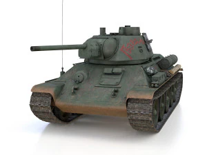 t-34-76 - model 1943 - soviet medium tank - guards 3D Model