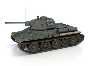 t-34-76 - model 1943 - soviet medium tank - guards 3D Model