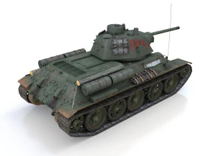 t-34-76 - model 1943 - soviet medium tank - guards 3D Model