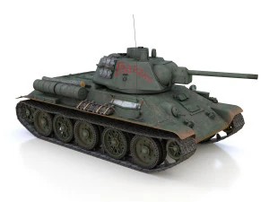 t-34-76 - model 1943 - soviet medium tank - guards 3D Model