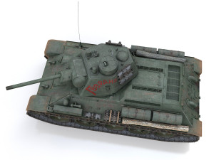 t-34-76 - model 1943 - soviet medium tank - guards 3D-Modell