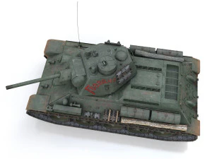 t-34-76 - model 1943 - soviet medium tank - guards 3D Model