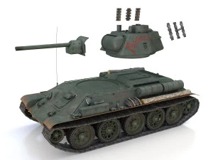 t-34-76 - model 1943 - soviet medium tank - guards 3D Model