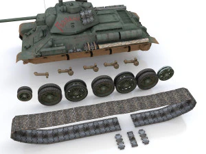t-34-76 - model 1943 - soviet medium tank - guards 3D Model