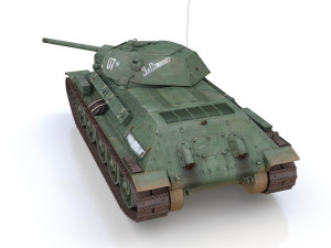 t-34-76 - model 1941 - soviet medium tank - 07 3D Model