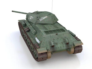 t-34-76 - model 1941 - soviet medium tank - 07 3D Model