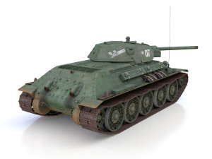 t-34-76 - model 1941 - soviet medium tank - 07 3D Model