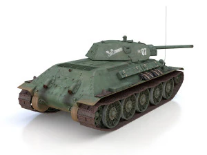 t-34-76 - model 1941 - soviet medium tank - 07 3D Model
