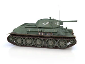 t-34-76 - model 1941 - soviet medium tank - 07 3D Model