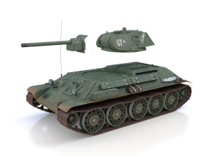 t-34-76 - model 1941 - soviet medium tank - 07 3D Model